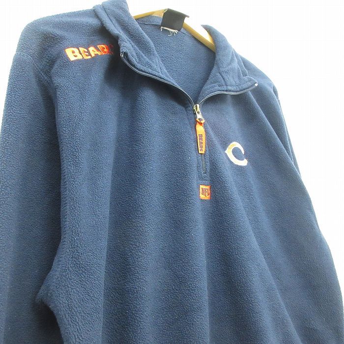 M/古着 長袖 ハーフジップ フリース ジャケット メンズ 90s NFL
