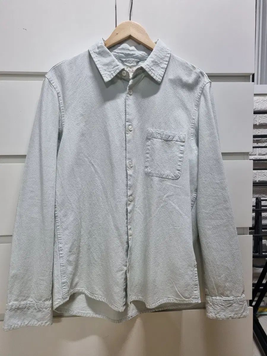 ZARA ザラ ブライトスカイブルー シャツ サイズ M 100