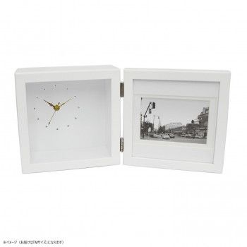 フラワーアレンジ ピクチャークロック M WH FC-581