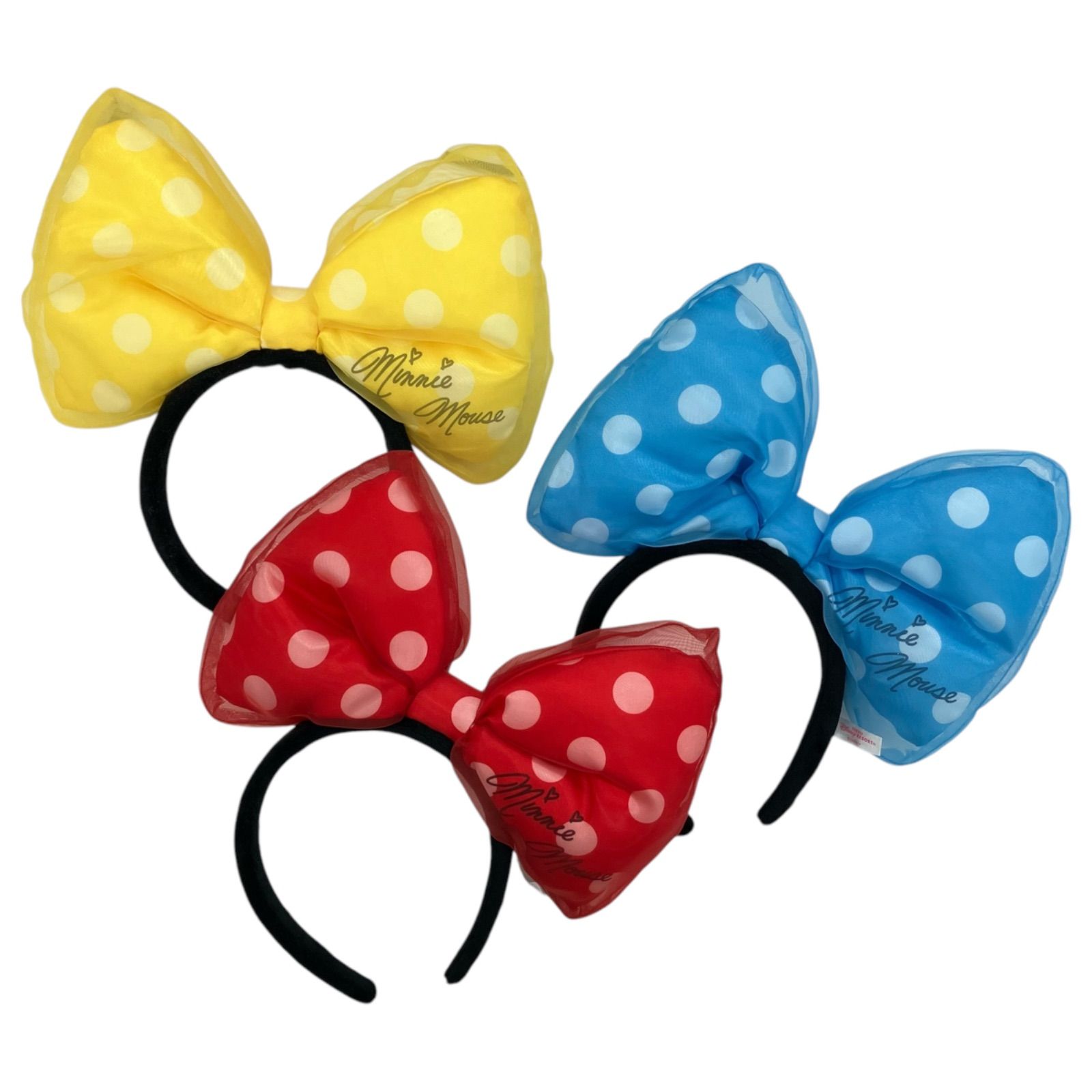 186001 　③　Disney　ディズニー　ミニーマウス　リボン　カチューシャ　3点セット