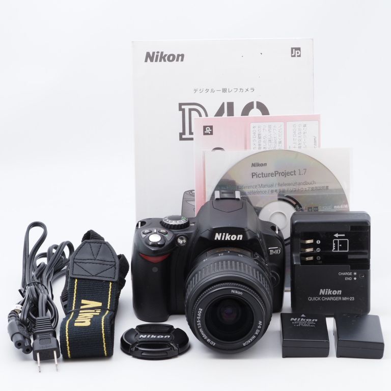 Nikon ニコン デジタル一眼レフカメラ D40 レンズキット ブラック D40BLK - メルカリ