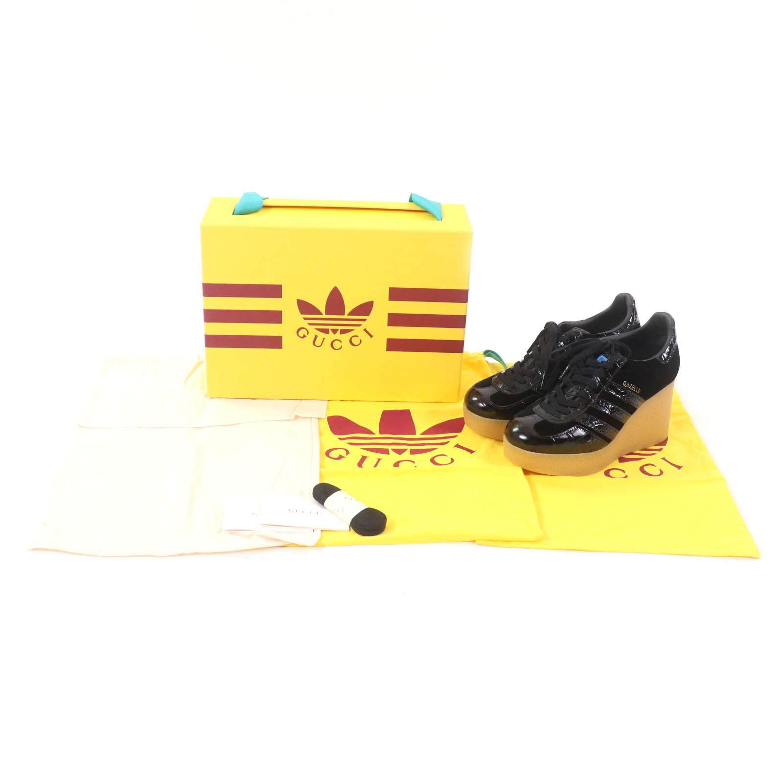 【新品未使用】グッチ　アディダス　725628 ウェッジソールスニーカー ADIDAS X GUCCI グッチ×アディダスコラボ スニーカー ガゼル