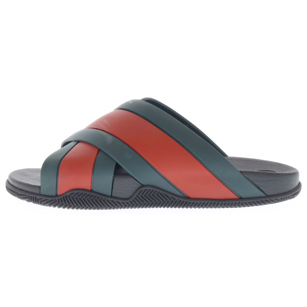 GUCCI (グッチ) シェリーライン ラバースライドサンダル グリーン/レッド/ブラック 630326