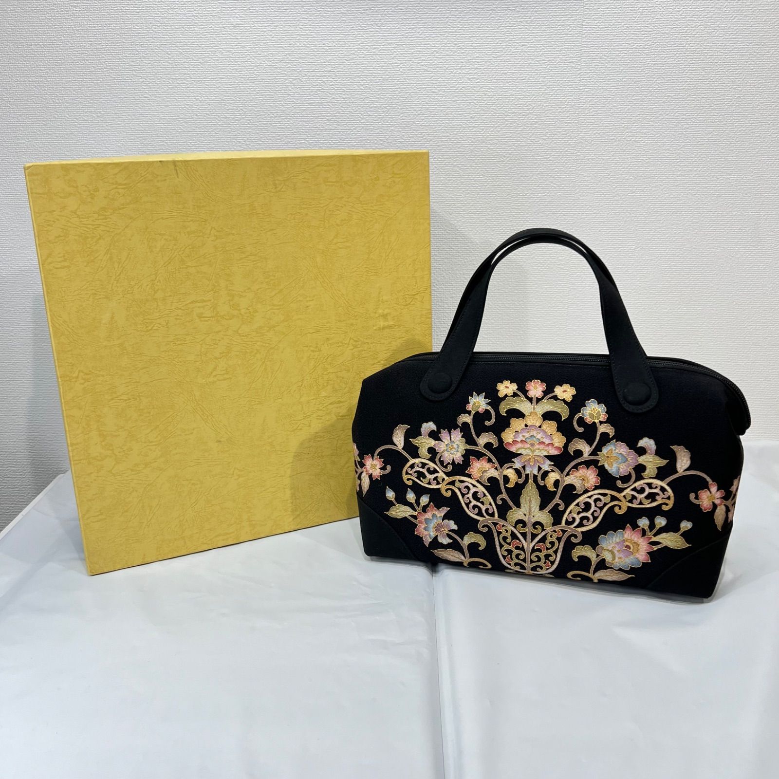新品未使用 和装 岡重 ハンドバッグ グレー OKAJIMA 擦れ合っ 最高級