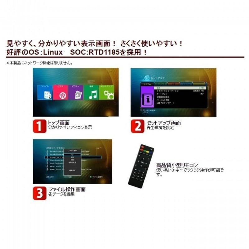 MEDIAWAVE4K 4Kポータブルメディアプレーヤー