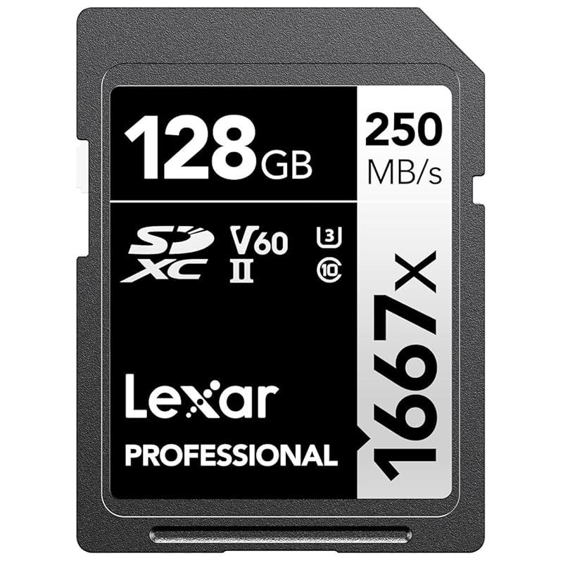 Lexar レキサープロフェッショナル1667×128GB SDXC UHS-II / U3カード（LSD128CBNA1667）