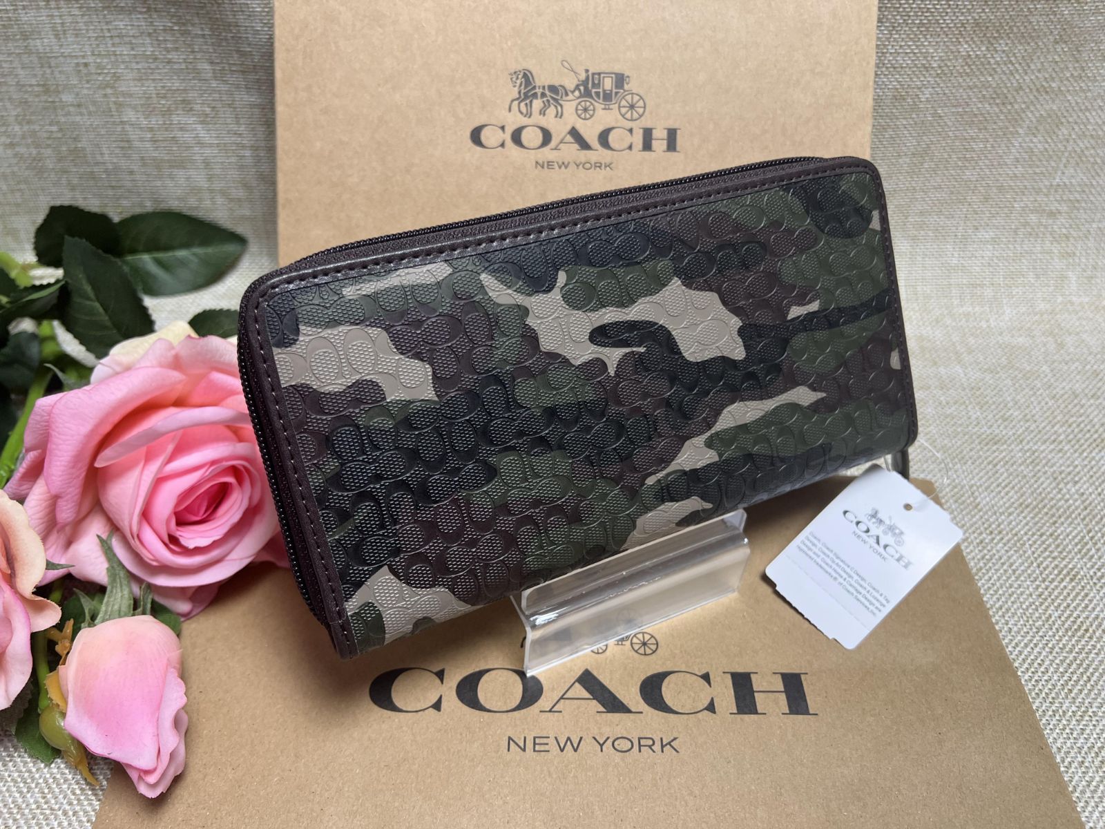 COACH 長財布 コーチ 財布 ファティーグ カモフラージュ 迷彩 財布