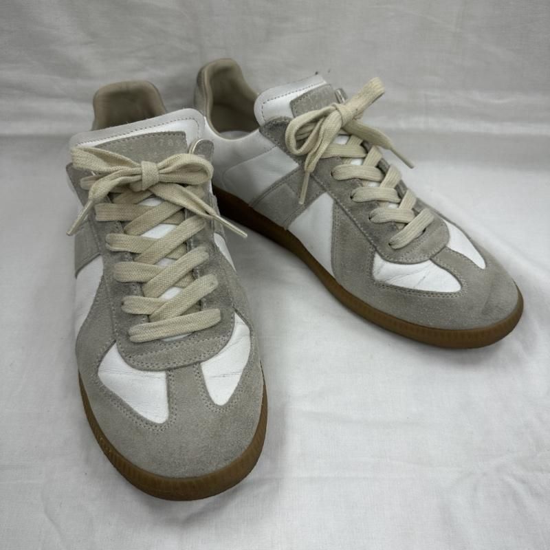 Maison Margiela メゾン マルジェラ スニーカー REPLICA SNEAKERS カーフスキン ジャーマントレーナー ラバーソール トレーニングシューズ