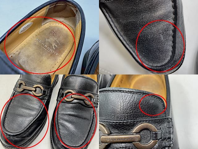 BURBERRY LONDON バーバリー ロンドン レザー ビット ローファー 24.5