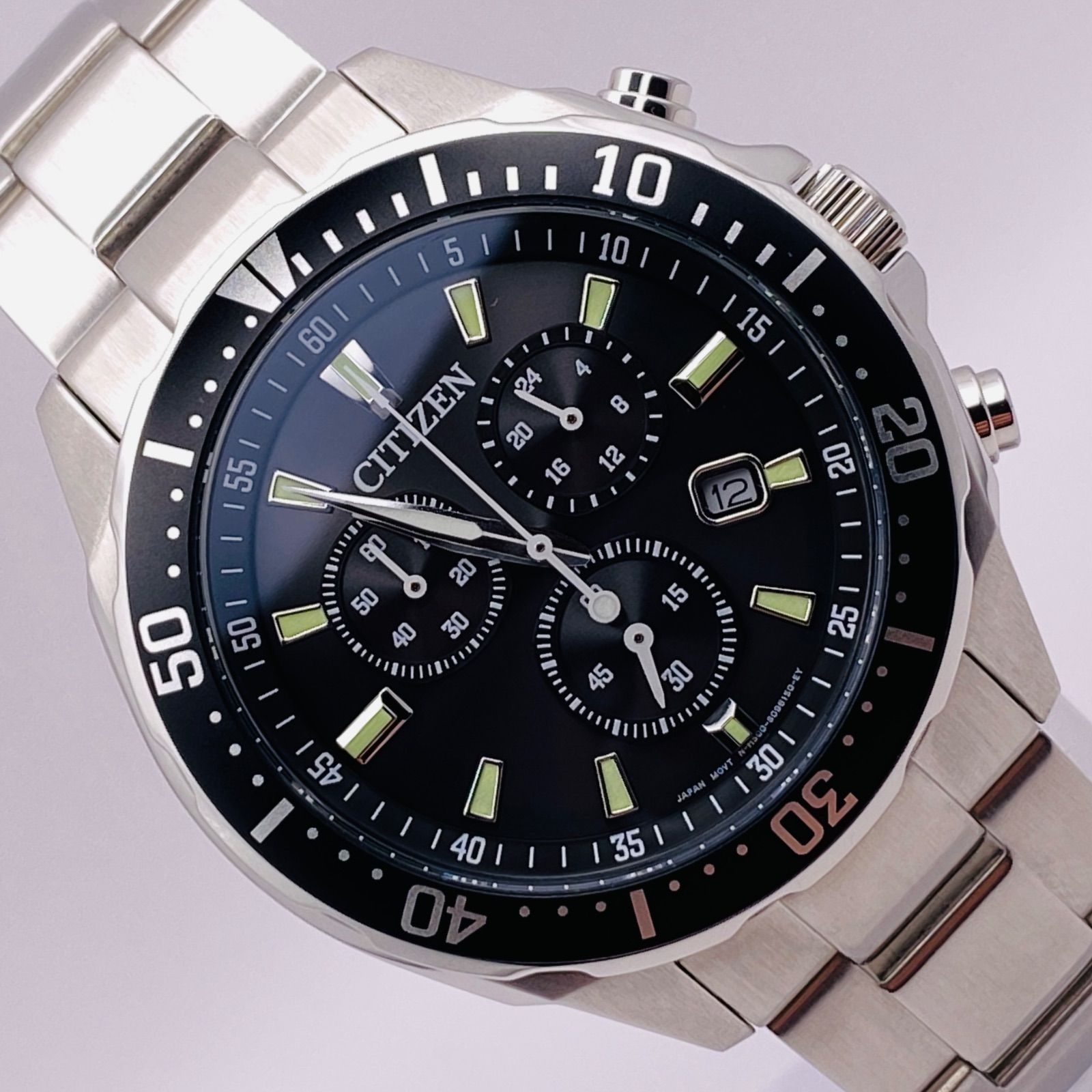 シチズン クロノグラフ エコドライブ 腕時計 H500-S064536 美品