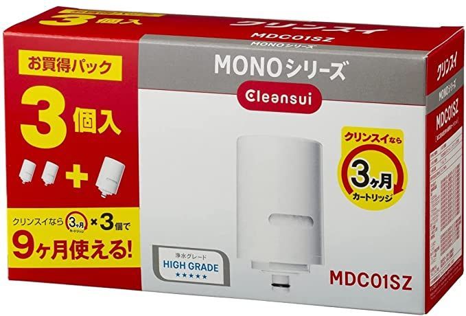 クリンスイ 浄水器カートリッジ 交換用3個入 MONOシリーズ MDC01SZ