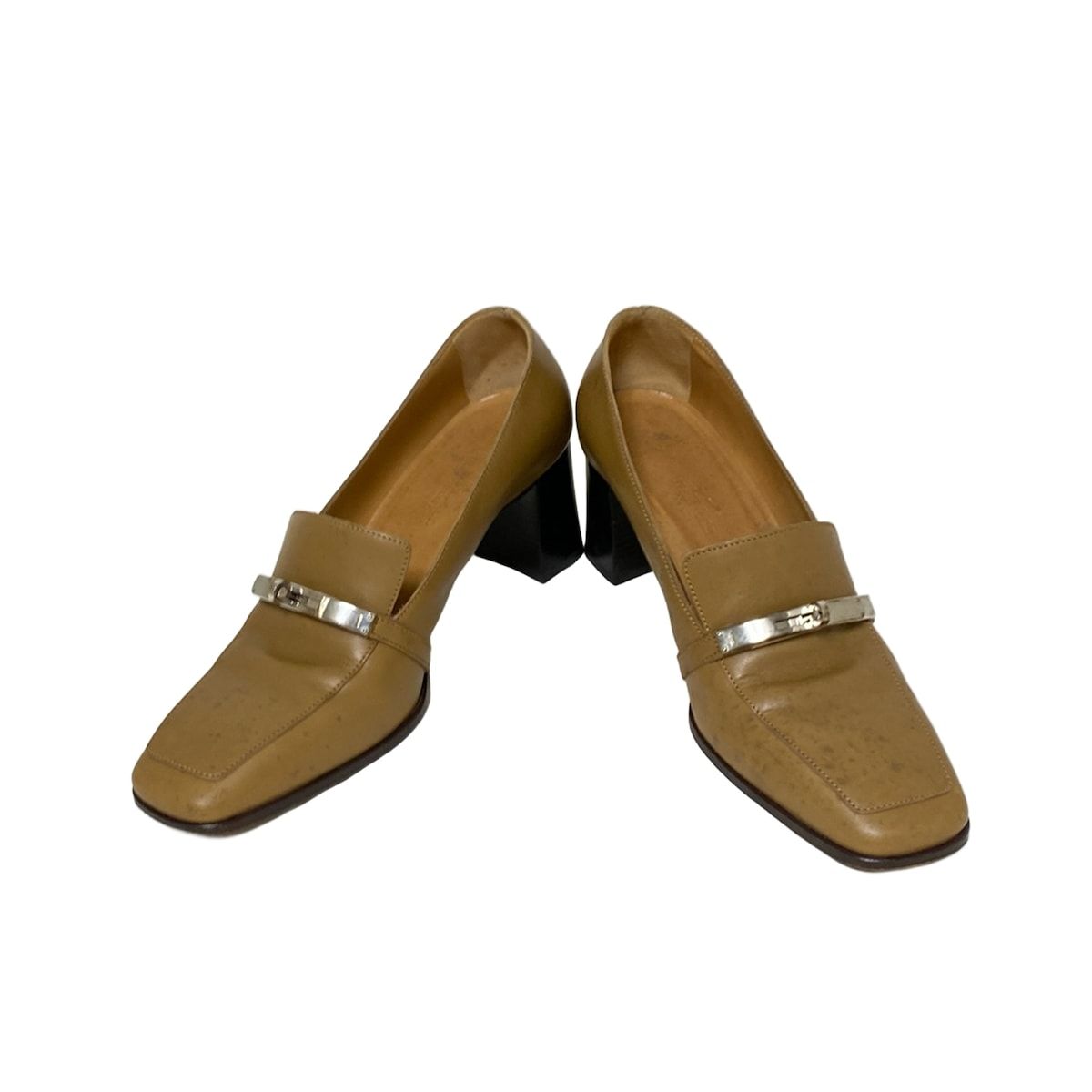 HERMES(エルメス) パンプス 36 レディース ケリー ベージュ