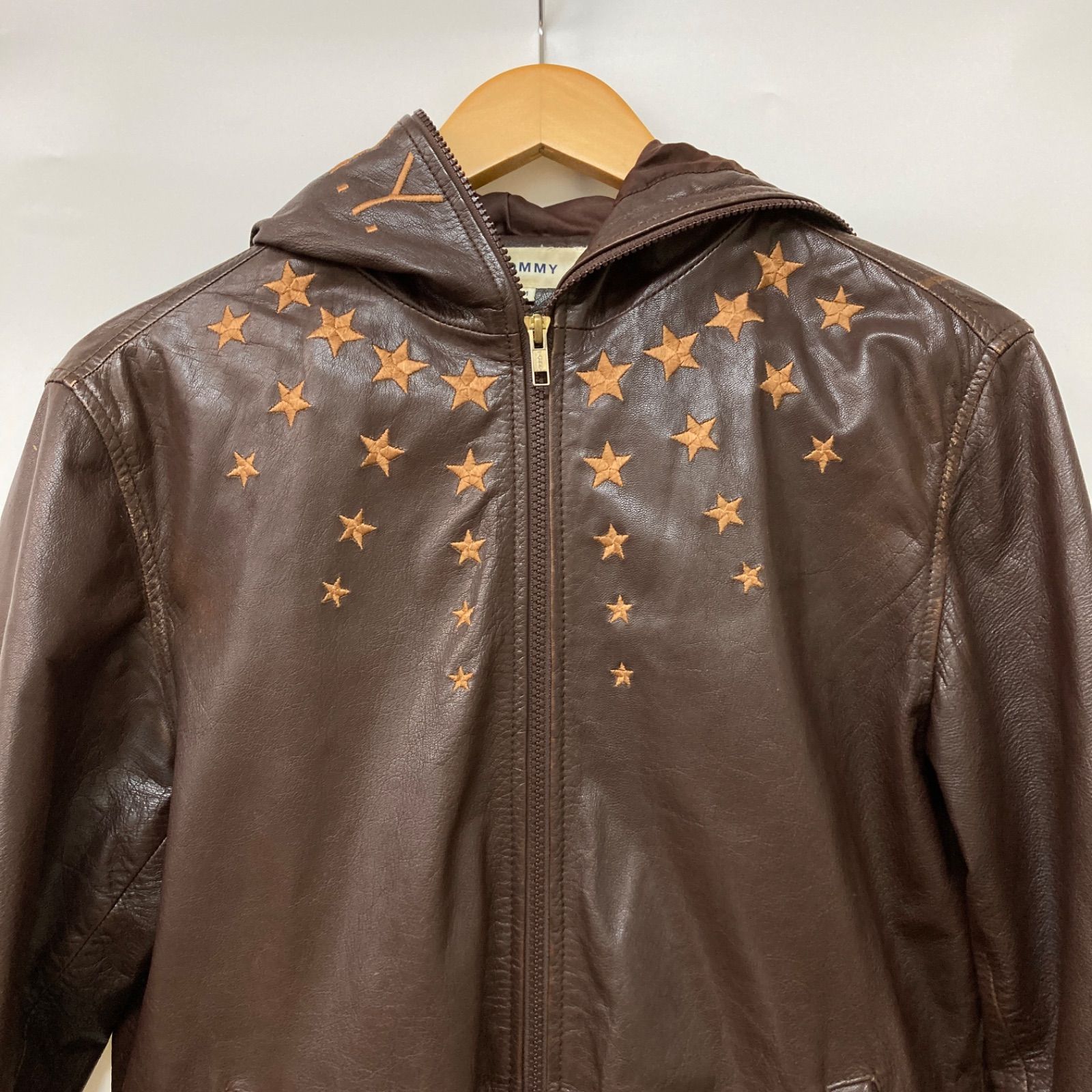 TOMMY HILFIGER トミーヒルフィガー レザージャケット アウター フード