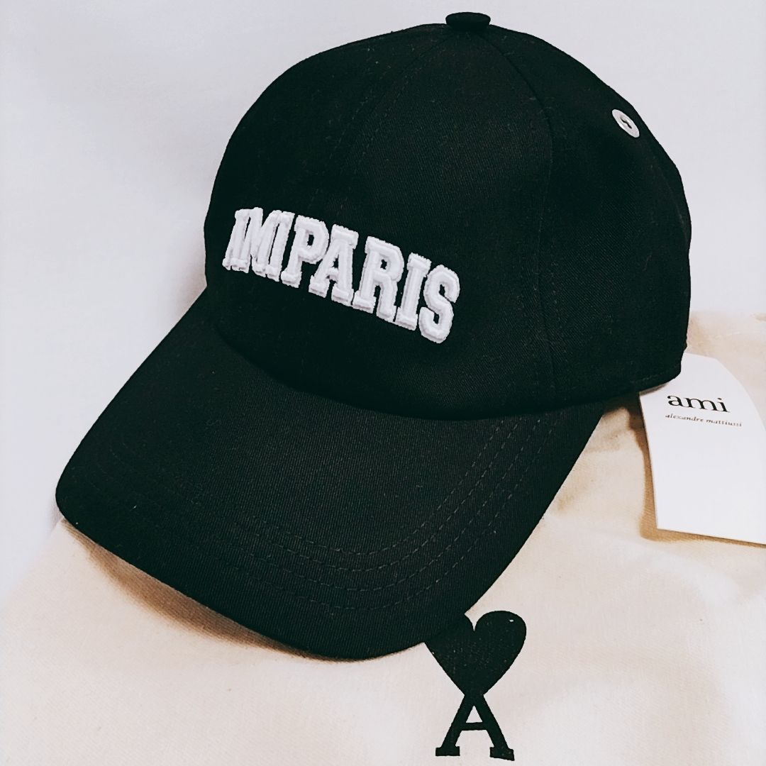 【新品未使用】AMI PARIS キャップ ブラック ロゴ 帽子 アミ