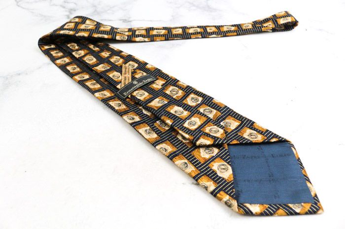 Ermenegildo Zegna ネクタイ ブラウン ドット パターン柄 Ermenegildo Zegna ネクタイ ブラウン ドット パターン柄