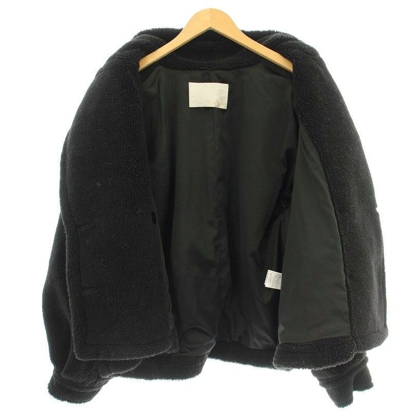 グラムリップス GLAM LIPS ボアコート GL10000194-1187 ダブル ジャケット フリース F 黒 ブラック G SIROKUMA-CORPORATION_COM