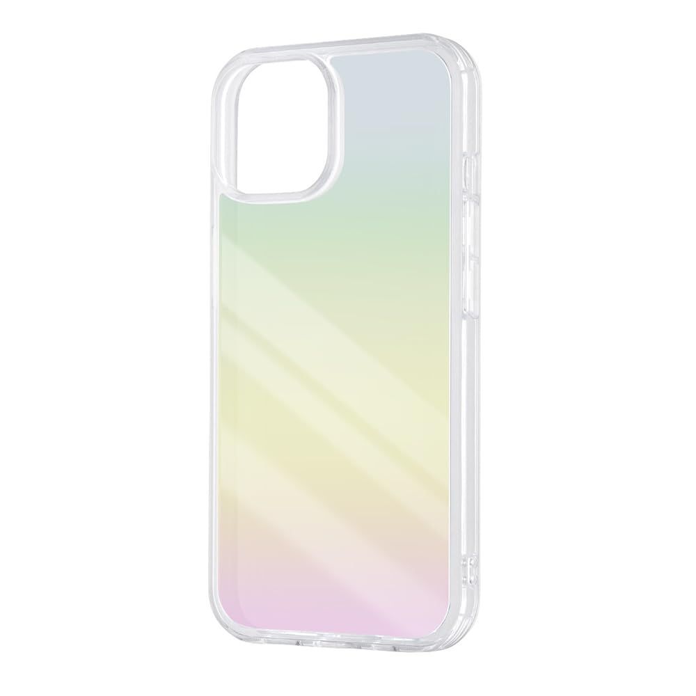 【新着商品】カバー/オーロラ 15 アイフォン ワイヤレス充電対応 薄型 耐衝撃 素材 ガラス ハイブリッド 加工 オーロラ クリア ケース iPhone15 デジタルアルキミスト