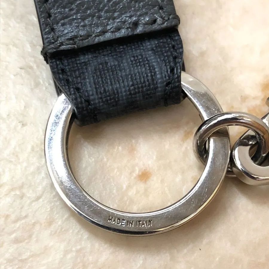 GUCCI グッチ キーリング キーホルダー GG レザー ブラック系