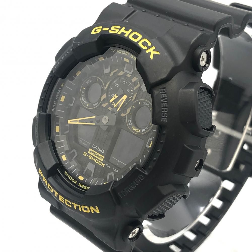 【中古】G-SHOCK GA-100CY-1AJF コーションイエロー ブラック 腕時計 ジーショック[17]