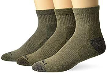 Merrell メンズ ウールブレンド クッション ハイカー クォーターソックス 3足組 US サイズ S|M Men s Shoe Size 5-8.5