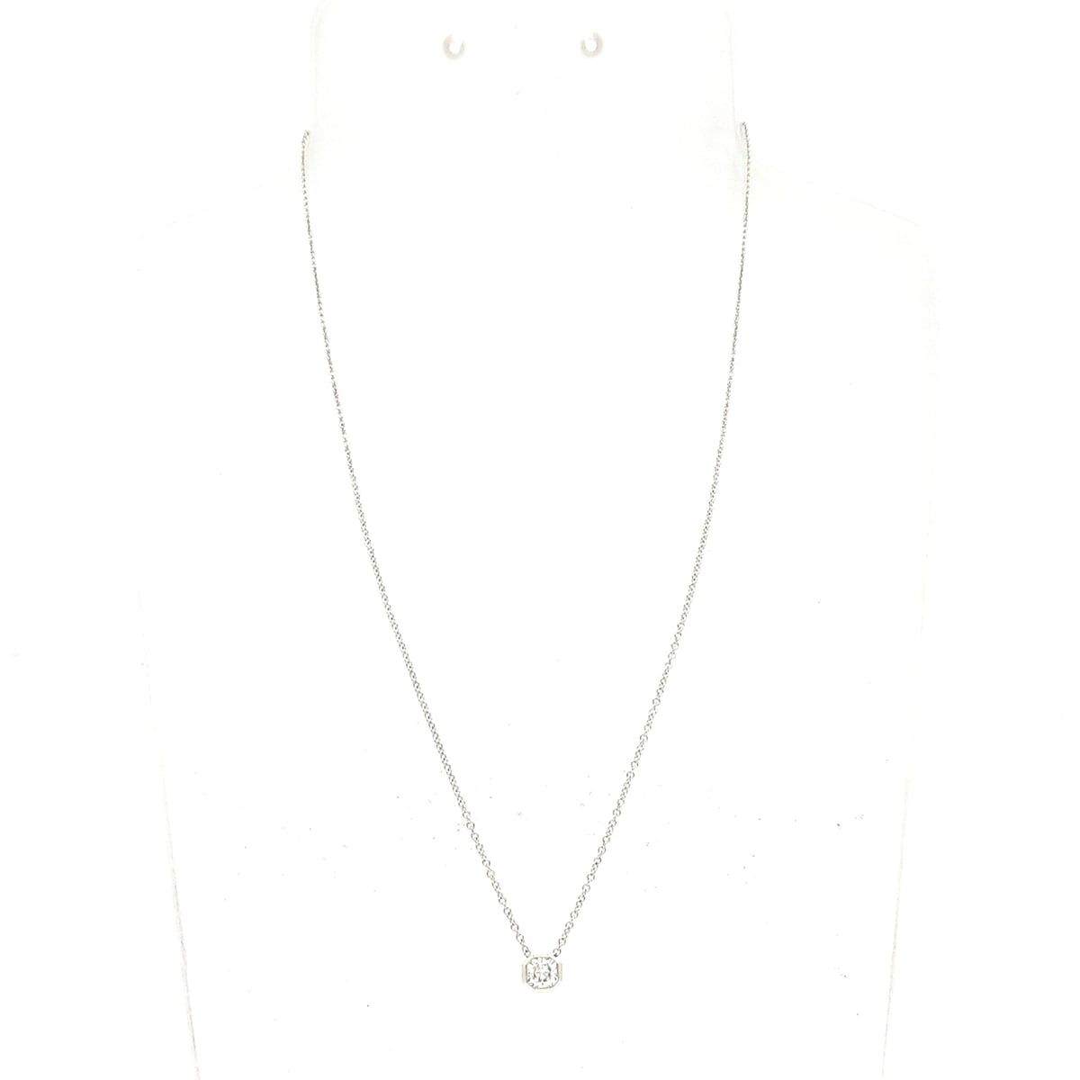 ティファニー ネックレス ルシダ Pt950×ダイヤモンド 1Pダイヤ ダイヤ0.32カラット CUT EXCELLENT CLARITY VS2 COLOR F