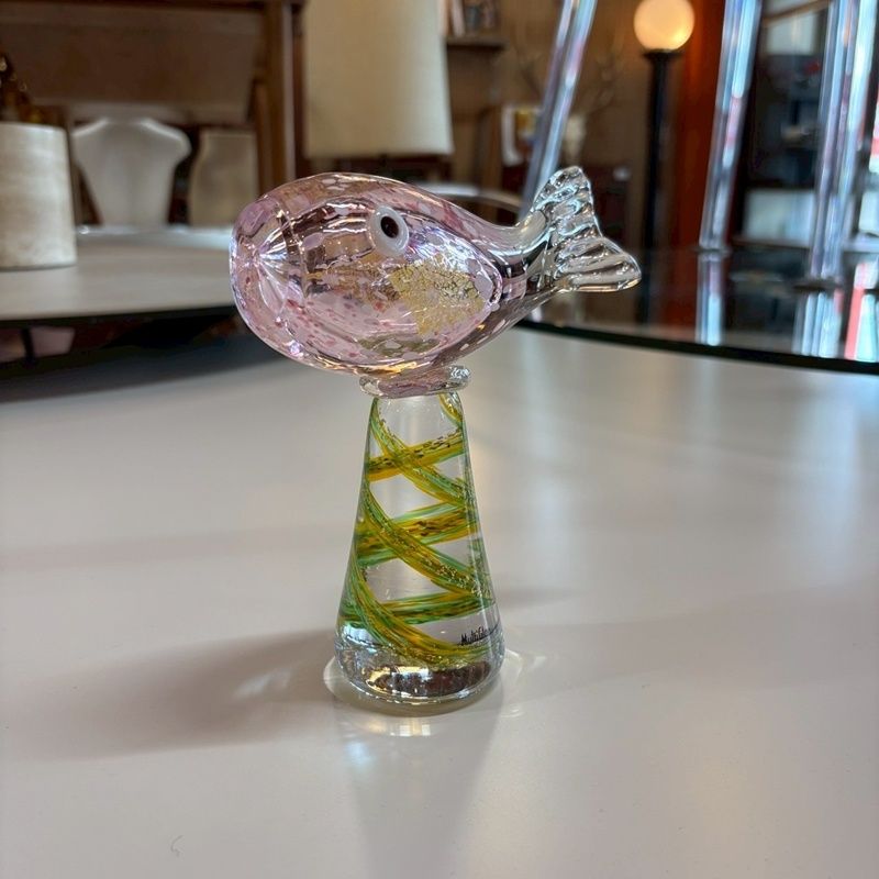 レトロ MultiGlass マルティグラス 置物 ガラス細工　お雛様 こんにちはマルティグラスです 本日はガラス製の可愛らしい