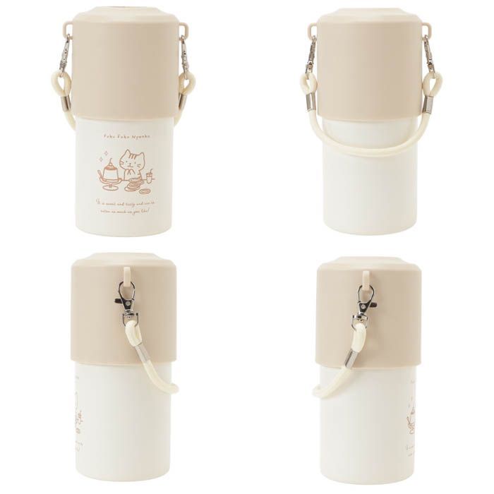 2月26日入荷予定 Fuku Fuku Nyanko スイーツカフェ ペットボトルクラー ふくふくにゃんこ 水筒 保温 500ml 600ml クーラーボックッス 学校 会社 ピクニック キャンプ  プレゼント 猫 ねこ ネコ お弁当 ランチ 猫の日