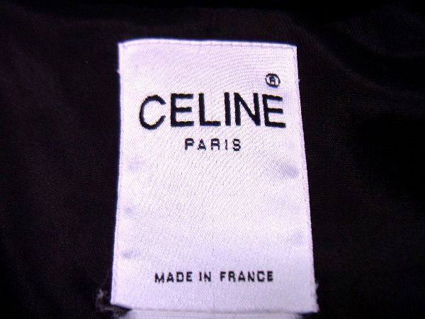 ■極美品■ CELINE セリーヌ ダブル ジャケット 上着 アウター 洋服 レディース ブラック系 BC8689