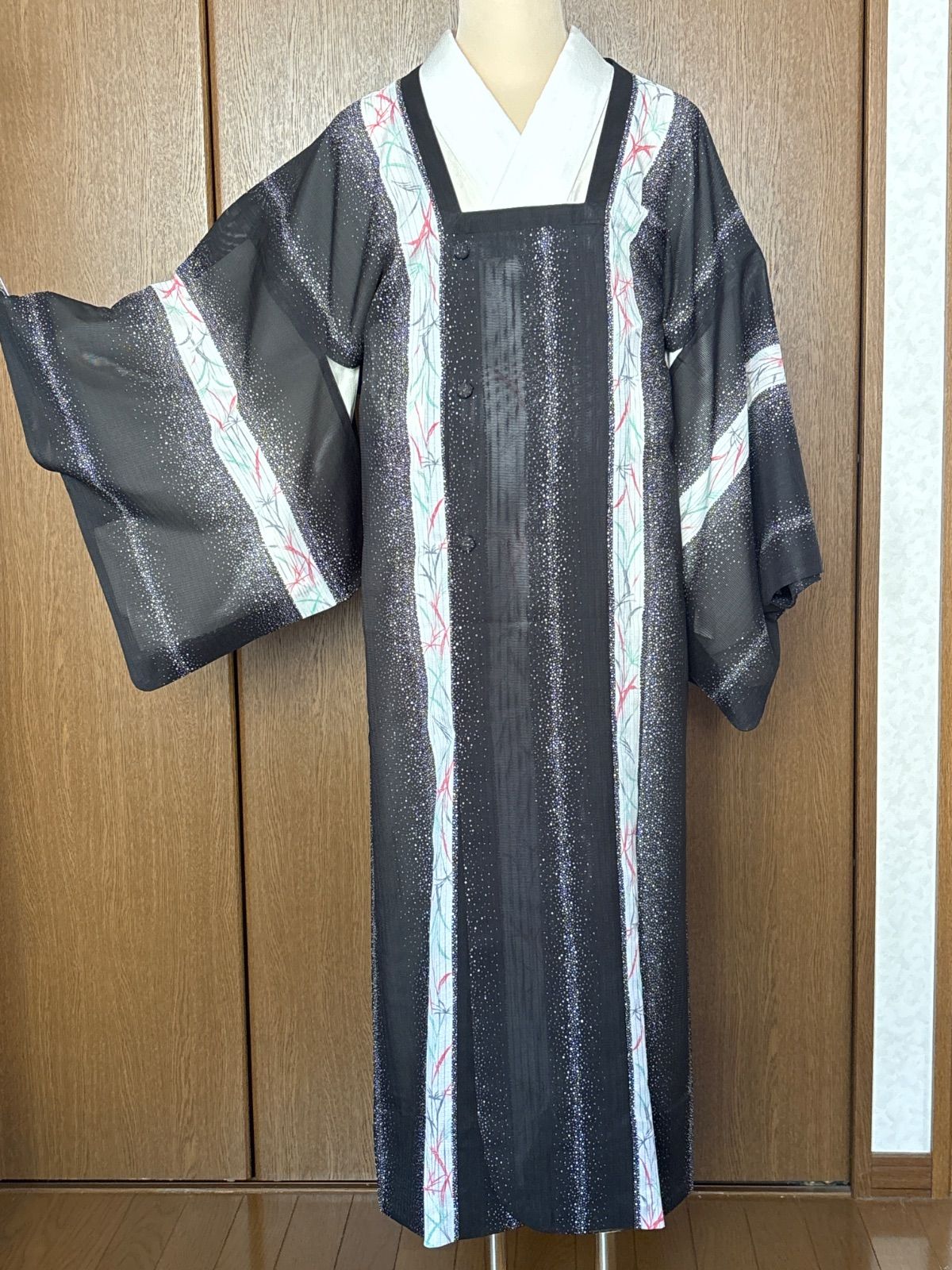 夏ちりよけ 道行 黒系 裄65