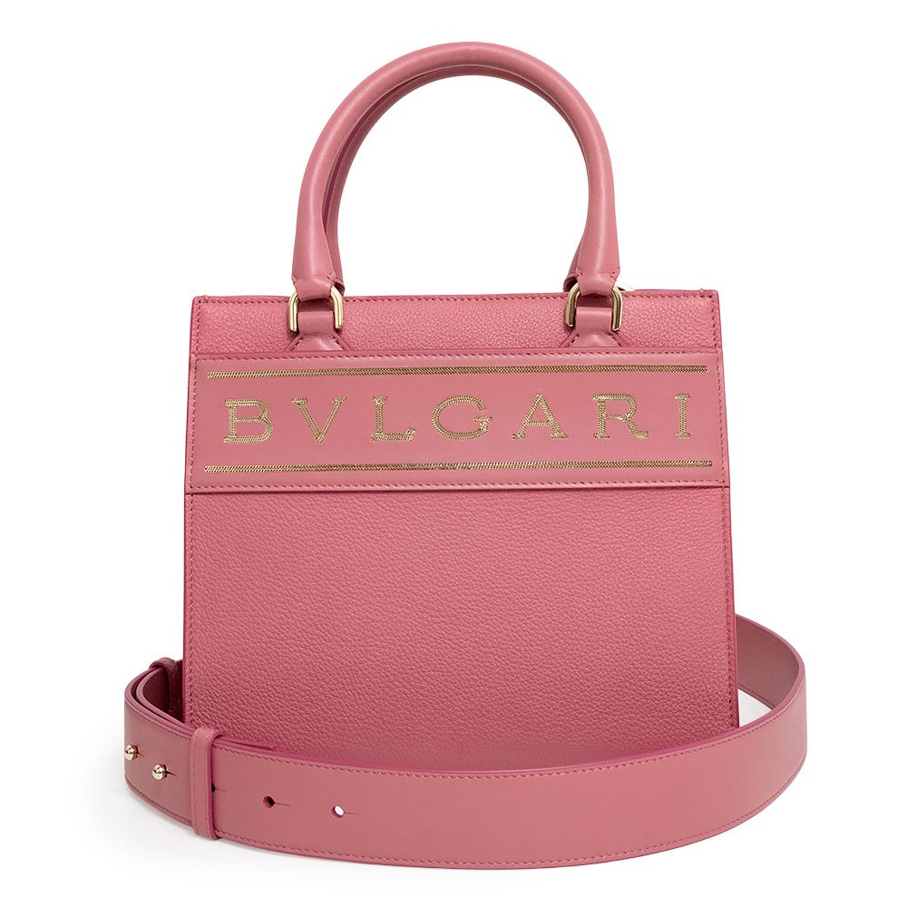 ブルガリ ロゴ トート スモール 2Way ショルダー ハンドバッグ 斜め  