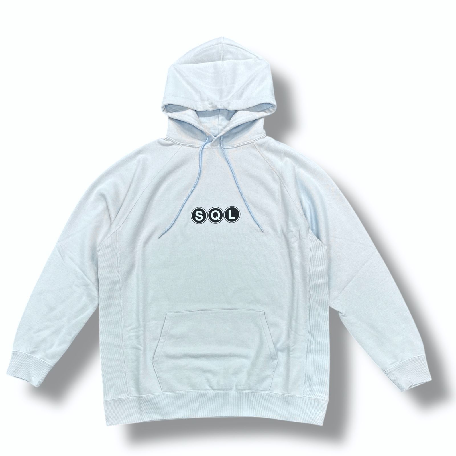参考上代36300円 未使用品 SEQUEL 24AW SQL LOGO HOODIE ロゴ フーディー スウェット パーカー シークエル SQ-24AW-CS-01 サックスブルー L 87872A7