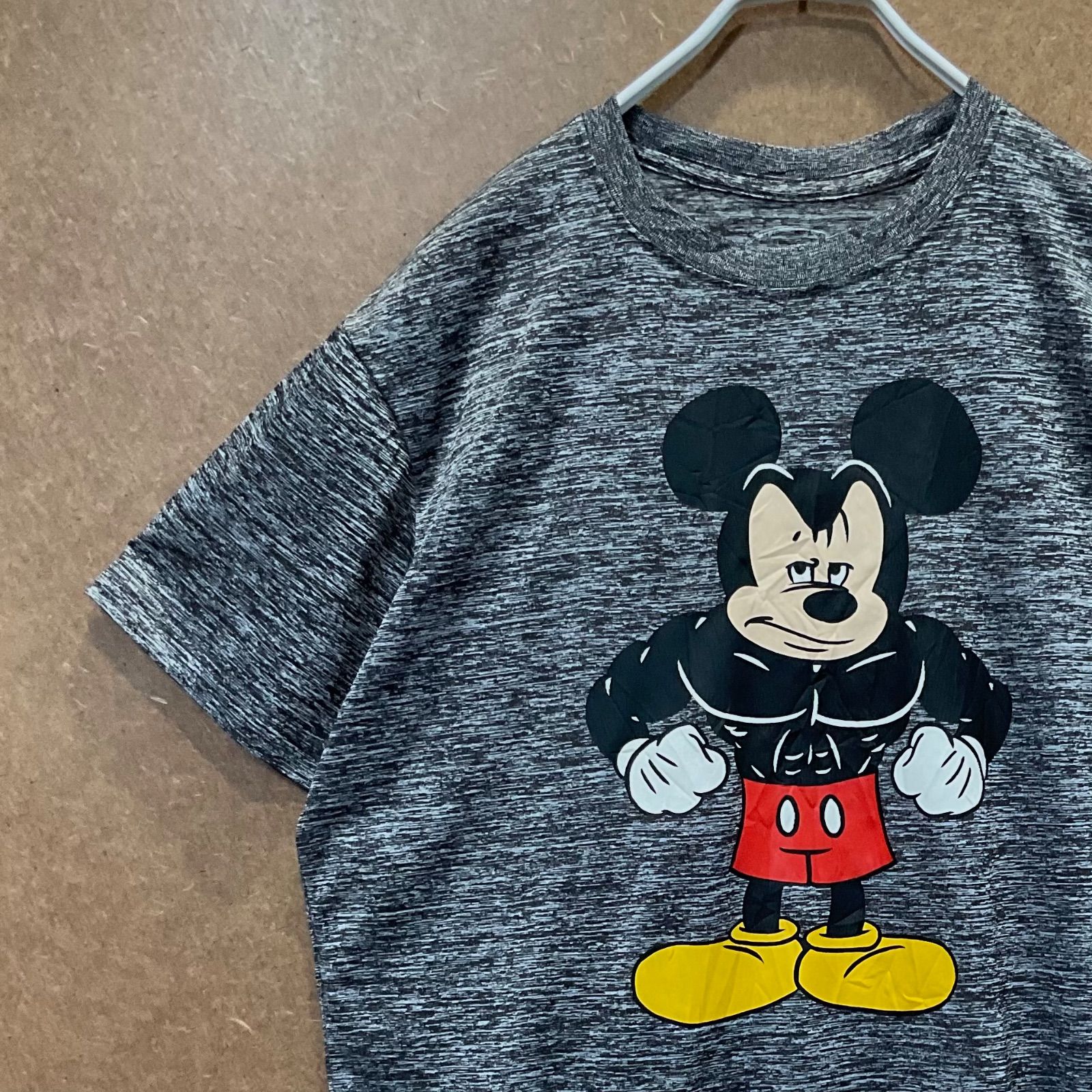 US古着 ミッキーマウスMICKEY MOUSE ボディビル筋肉マッスル半袖t