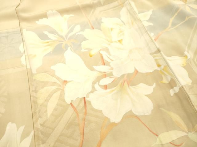 平和屋着物○アンティーク 大正ロマン 小振袖 枝花文 暈し染め 正絹  