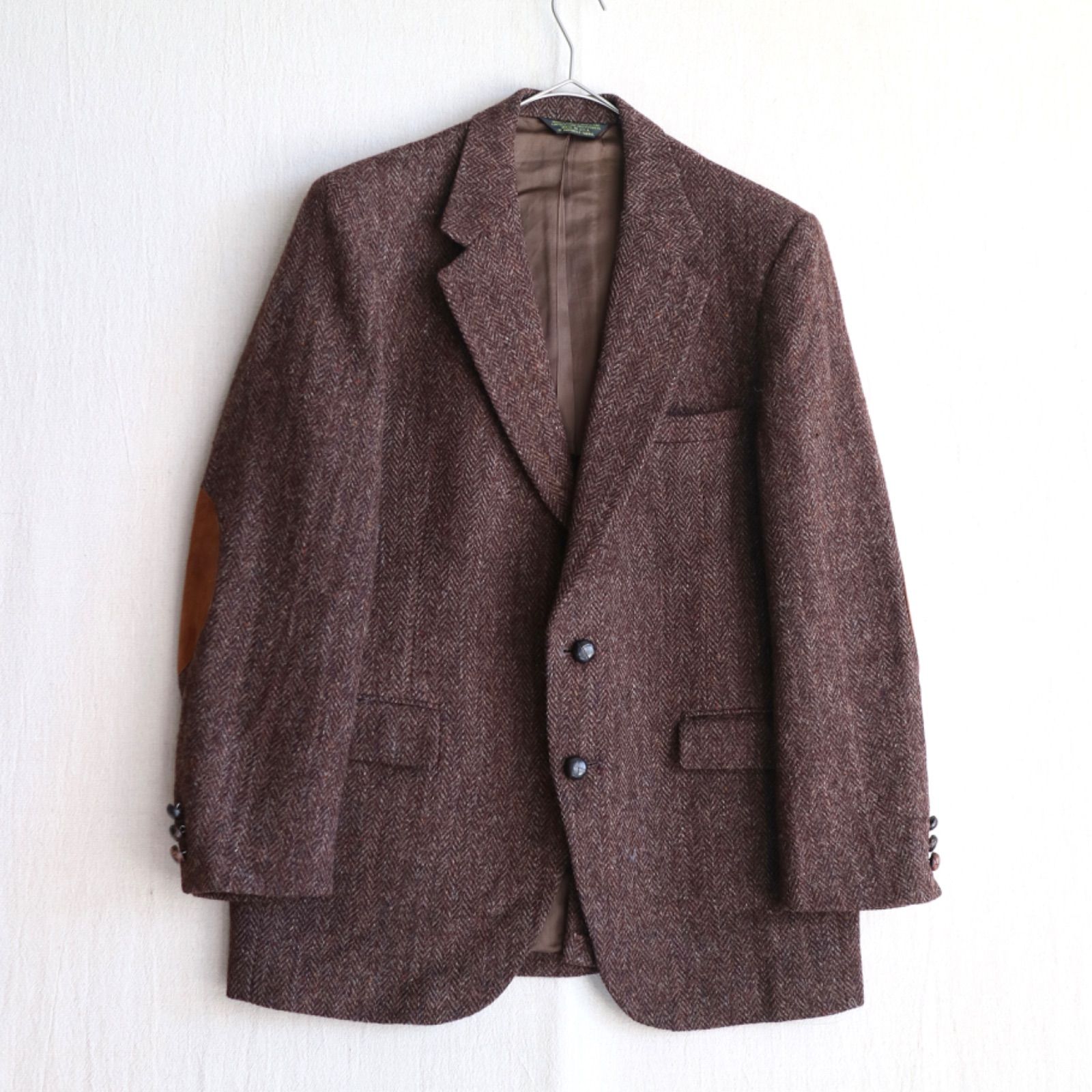 USA製 70s Harris Tweed ツイード ジャケット / ウール ブラウン