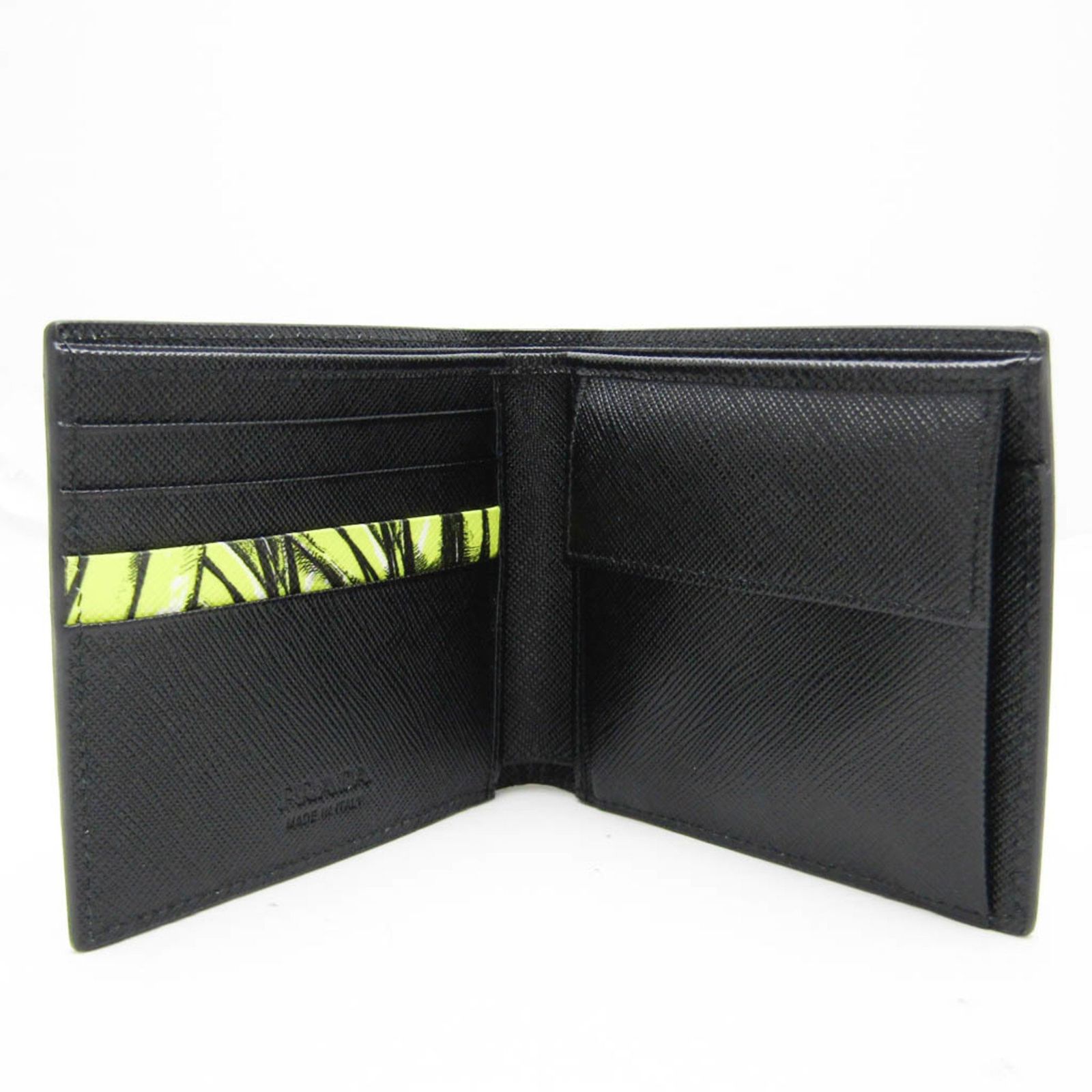 美品　希少　PRADA ブラック レザー 長財布 バナナ柄 プラダ(Prada) バナナ柄 メンズ,レディース レザー 財布（二