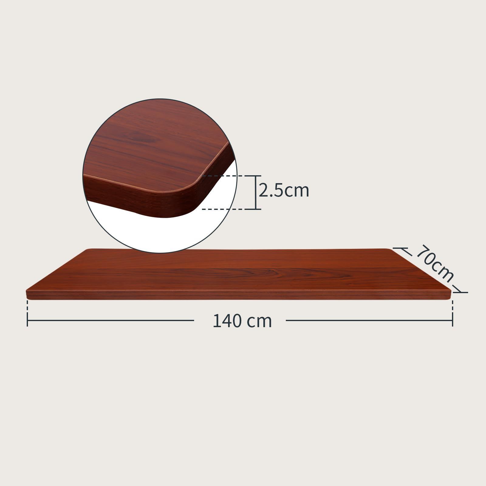 特価商品】PR1407-Mahogany スタンディングデスク140×70cm 勉強机 学習