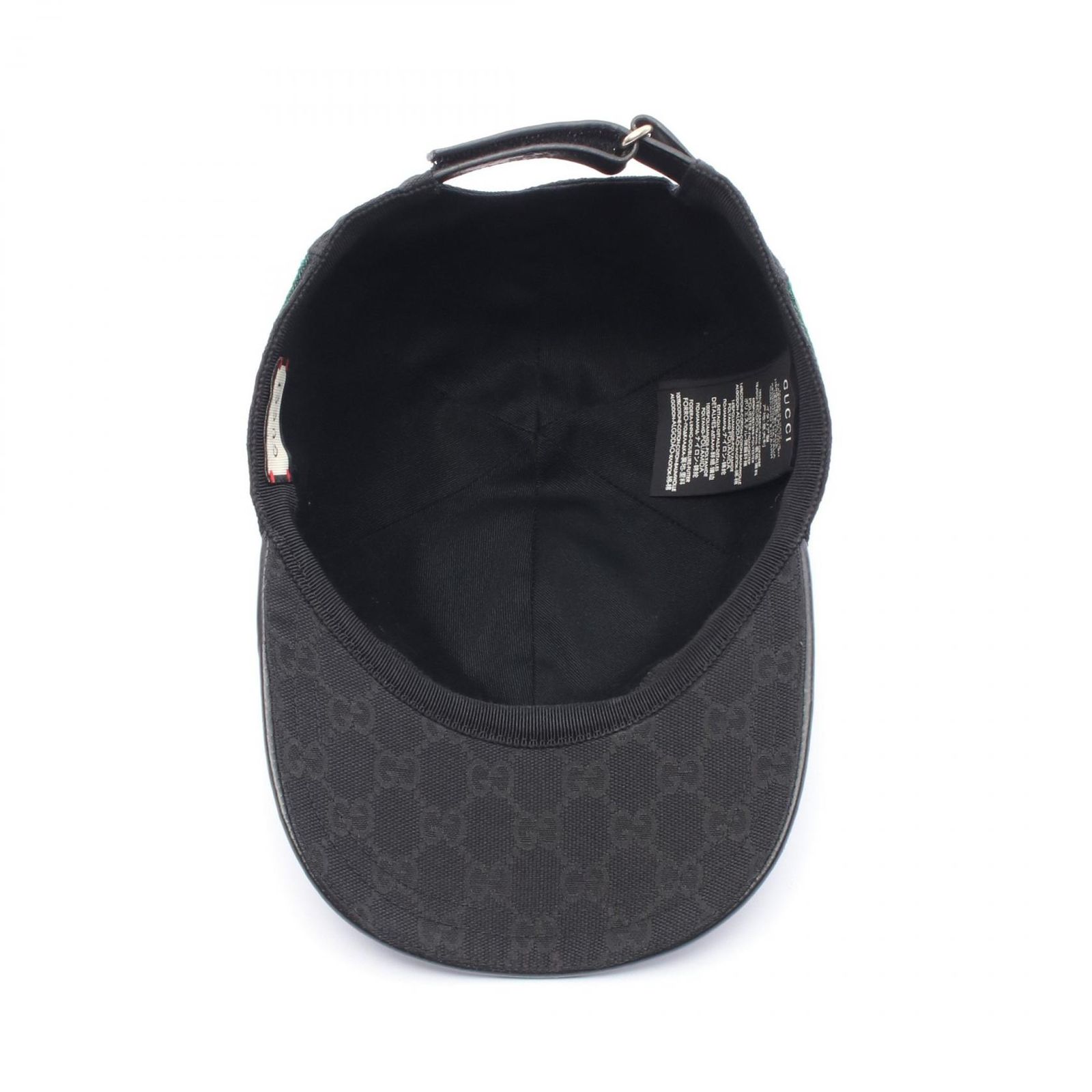 グッチ 200035 GGキャンバス キャップ ブラック L グッチ GUCCI キャップ GGキャンバス ウェブライン 200035