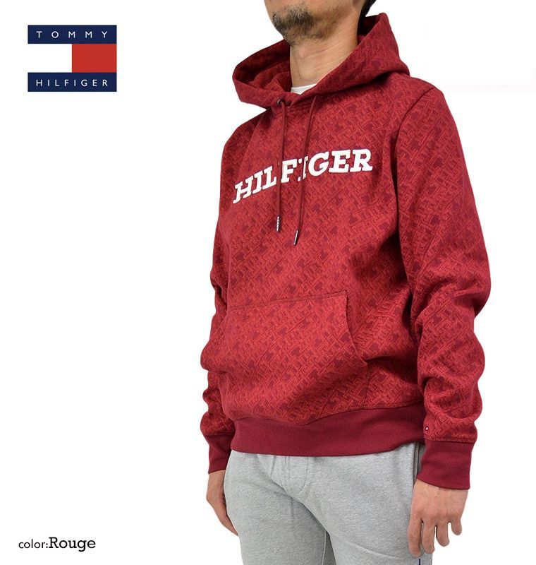 TOMMY HILFIGER トミー AOPモノグラムフーディー パーカ 海外限定