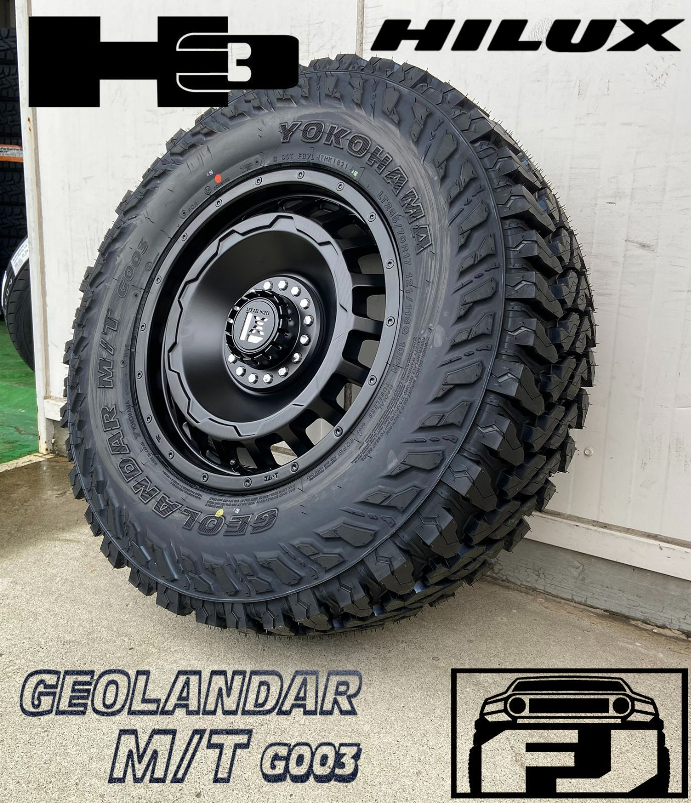 プラド ハイラックス サーフ FJ H3 LEXXEL SwaGGer BF Goodrich MUDTERRAIN KM3 265/70R17 285/70R17 タイヤホイール 17インチ