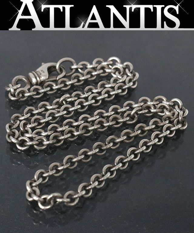 銀座店 クロムハーツ ロールチェーン ネックレス シルバー SV925 16インチ 銀座店 クロムハーツ ロールチェーン ネックレス シルバー SV925 16