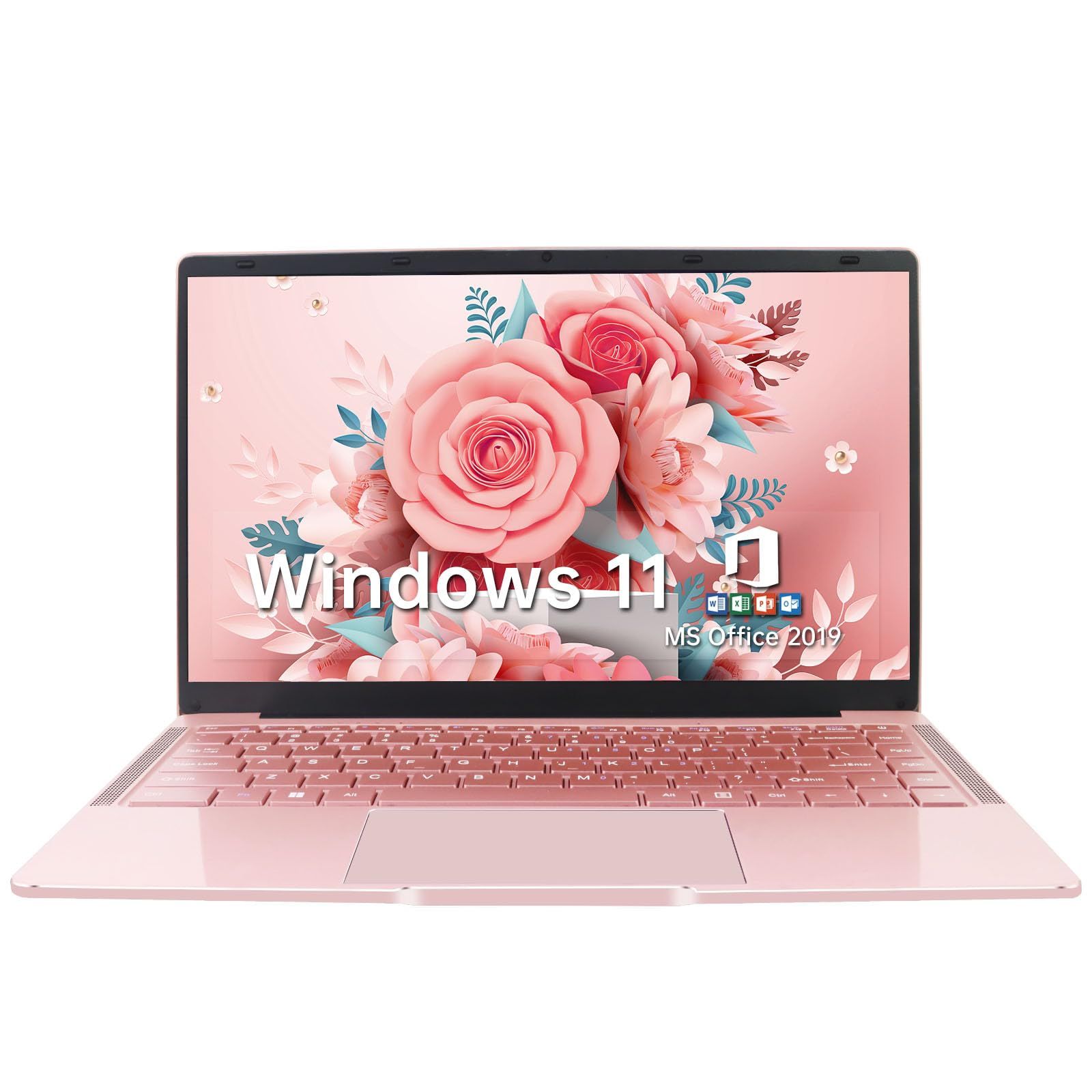 ESBOOKノートパソコン Windows 11 Pro搭載MS Office 219搭載14インチIPS液晶192×18FHDディスプレイ カメラ付き 大画面ノートパソコン薄型PCノート高性能CPU初期設定不要8GBメモリ無線LAN対応大容量SSDパソ