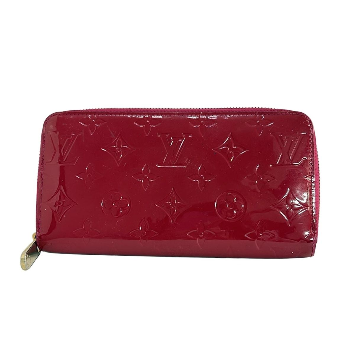 LOUIS VUITTON ルイヴィトン 長財布 モノグラムヴェルニ ジッピーウォレット M91597 ローズアンディアン ラウンドファスナー レザー
