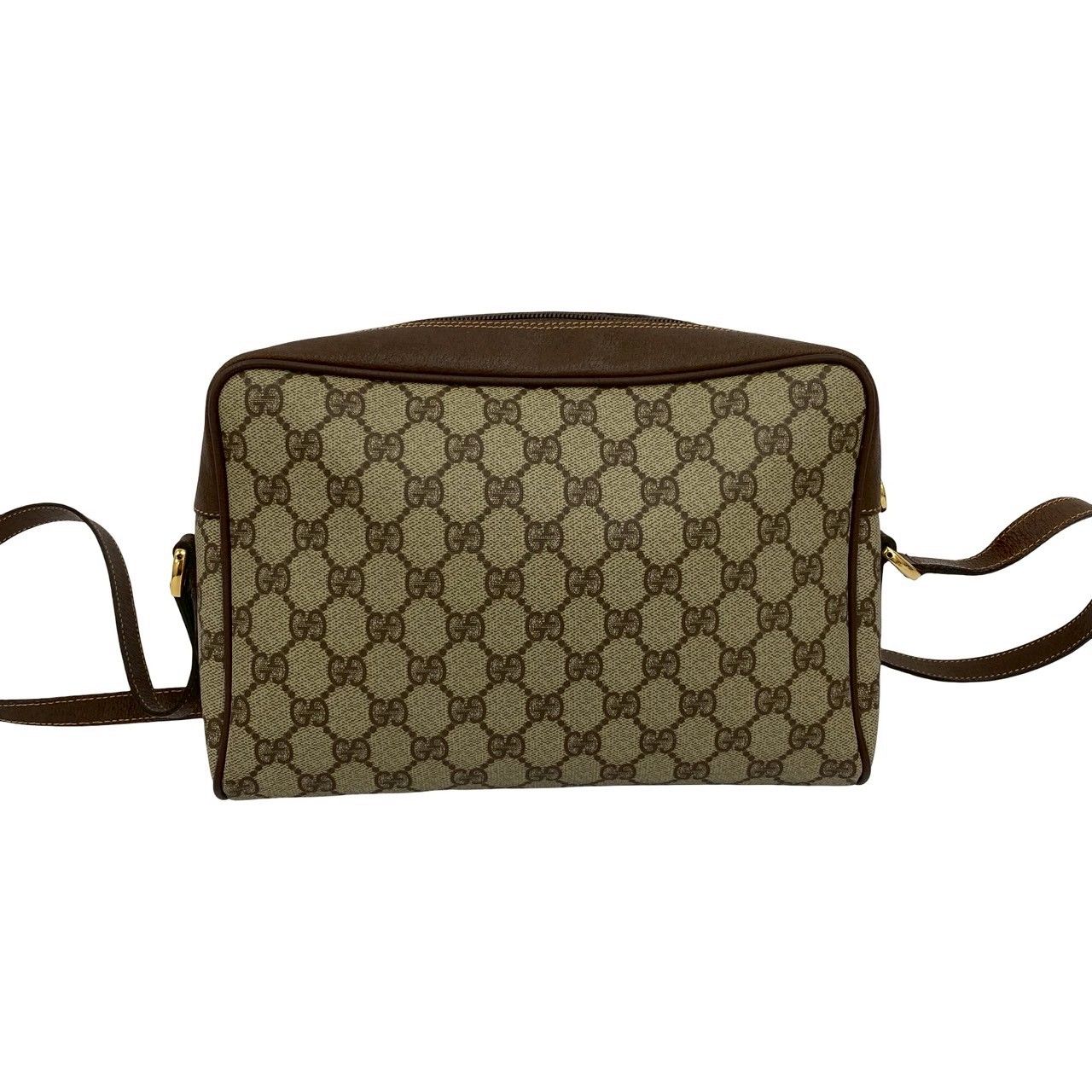 極 美品 オールドグッチ シェリーライン GG レザー ショルダーバッグ 茶 GUCCI 未使用保管品 グッチ オールドグッチ ヴィンテージ シェリー