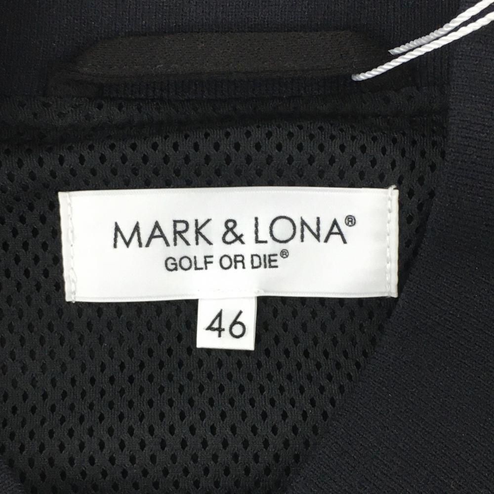 マークアンドロナ アウターベスト 黒 スカル 肩スタッズ 裏地メッシュ メンズ 46 M ゴルフウェア モデル MARK＆LONA LLC-HASEGAWATOSO_COM