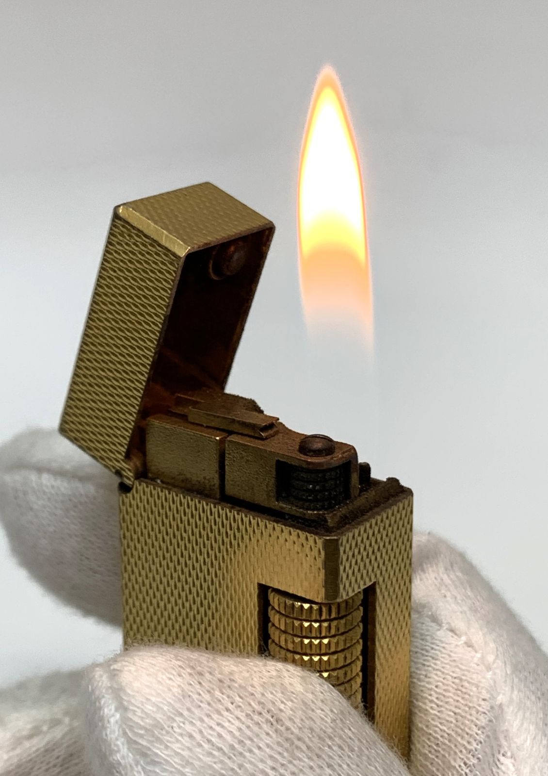 Dunhill - ダンヒル dunhill ガスライター ローラー式 4コンビカラー ゴールド色 着火未確認】dunhill ダンヒル ローラー ガスライター ゴールド