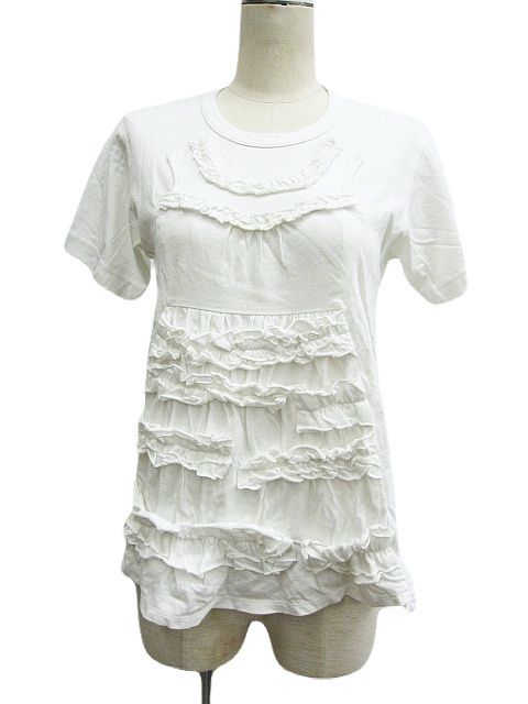 Comme des Garcons コムデギャルソン 白 Tシャツ ワンピースデザイン レディース Sサイズ RI-T031 AD2011 L003-0510-5