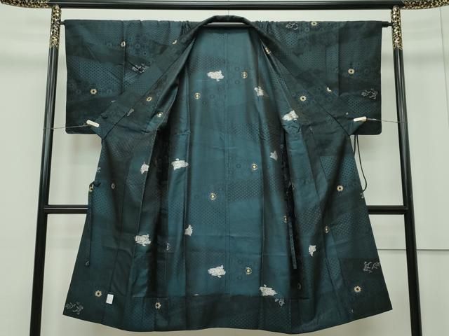 お召地 鳥獣戯画