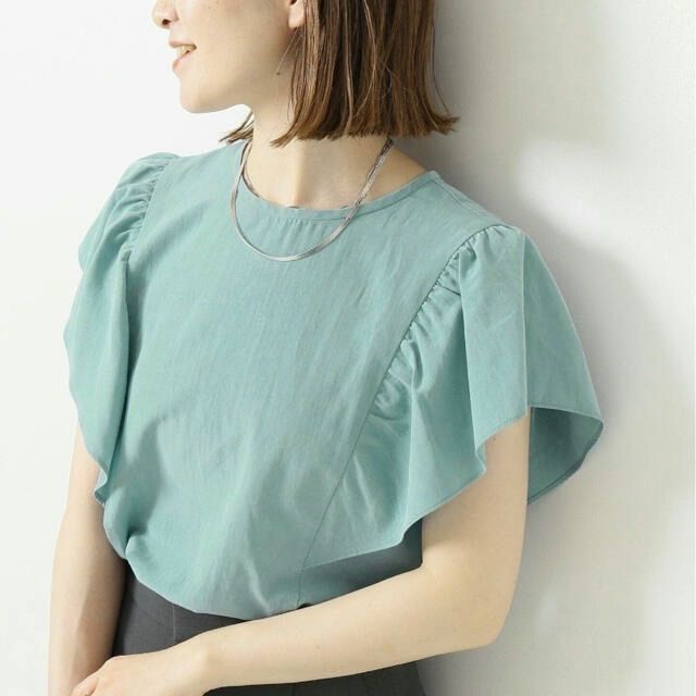 【美品】スピックアンドスパン フラッタースリーブブラウス Spick & Span - 新品☆Spick&Span/スピックアンドスパン
