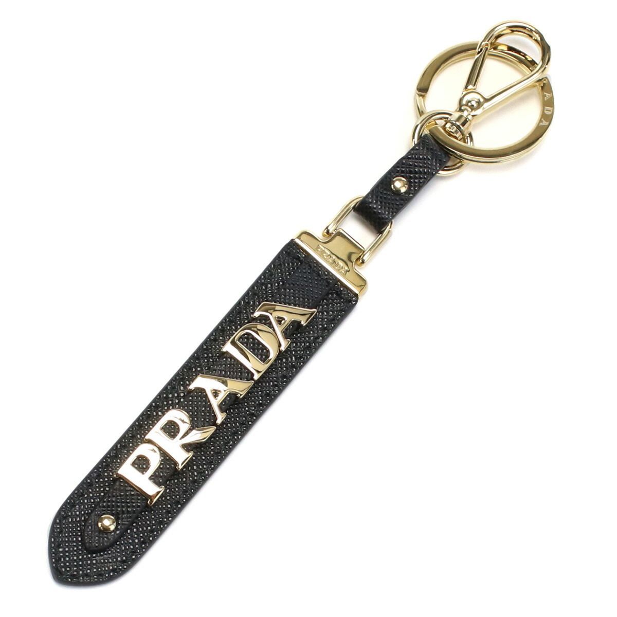 新品 未使用】プラダ PRADA キーリング ブランド サフィアーノ 1PP067 053 F0002 NERO ブラック メンズ レディース -  メルカリ