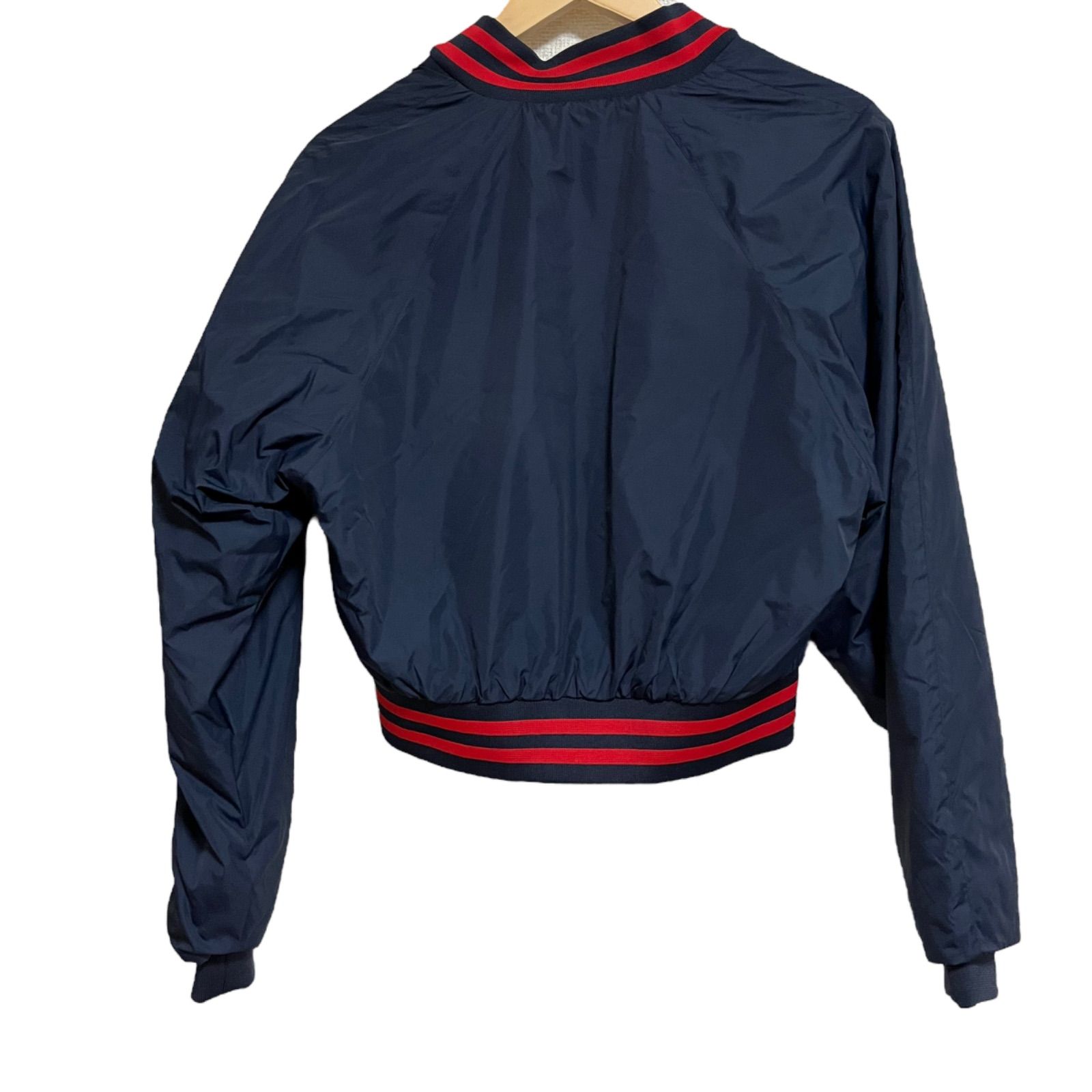 TOMMY JEANS◇ナイロンジャケット/S/ナイロン/NVY/無地/DM0DM07574 